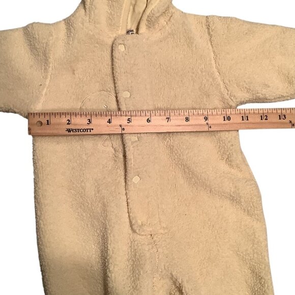 Carters Baby Hooded Yellow Fleece Footless Romper 3-6M With Embroidered Duck - Picture 9 of 14